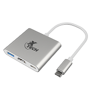 Xtech adaptador USB C a HDMI USB a 3.1 y USB type C carga 